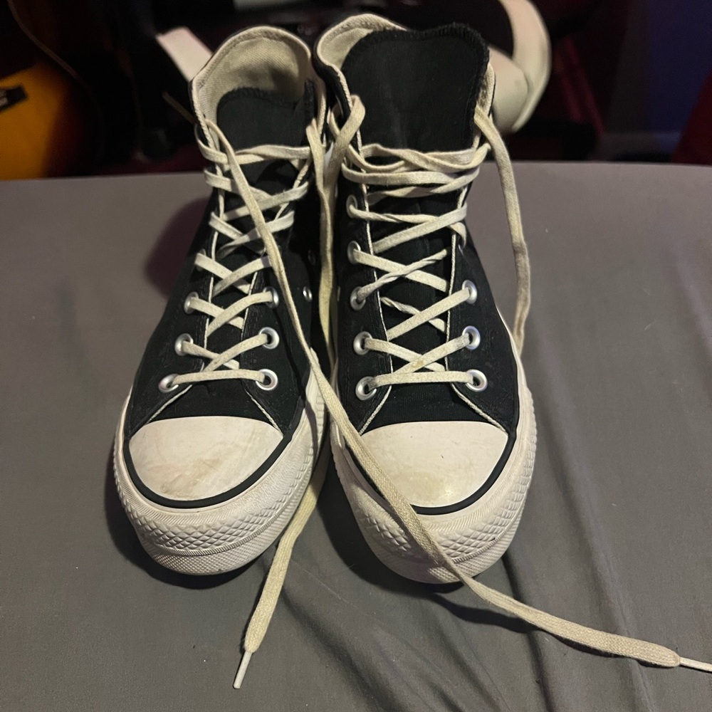 Platform Converse Black High Tops